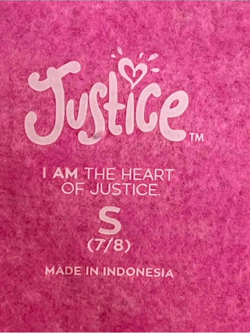Justice Girls Cropped Sweatshirt Pink Size Small (7/8)